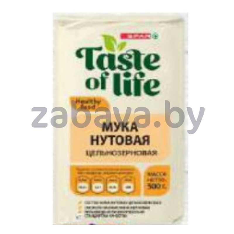 Мука нутовая Spar Taste Of Life, цельнозерновая, 500 г