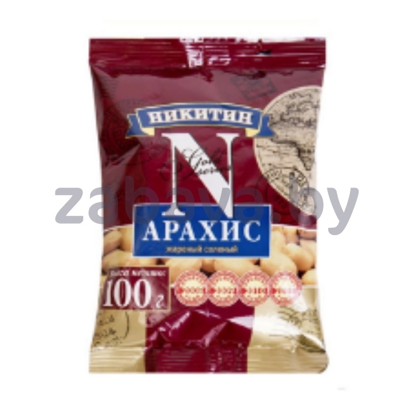 Арахис «Никитин», жар., сол., 100 г