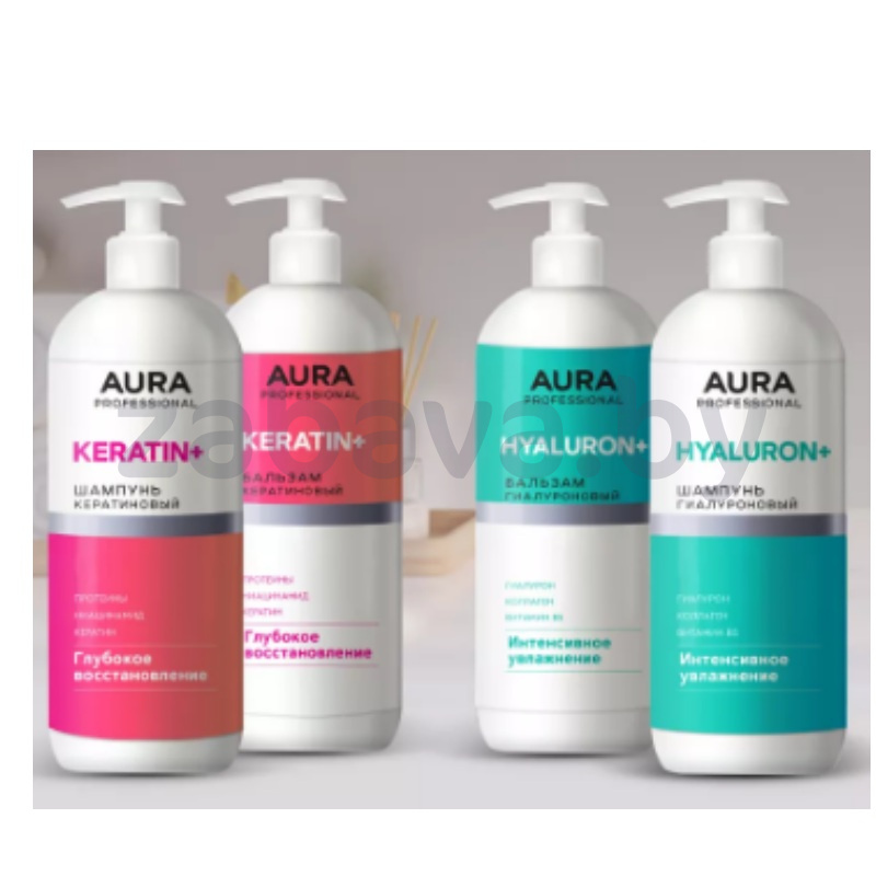 Шампунь/бальзам для волос Aura Professional, 850 мл/1 л, в ассорт.