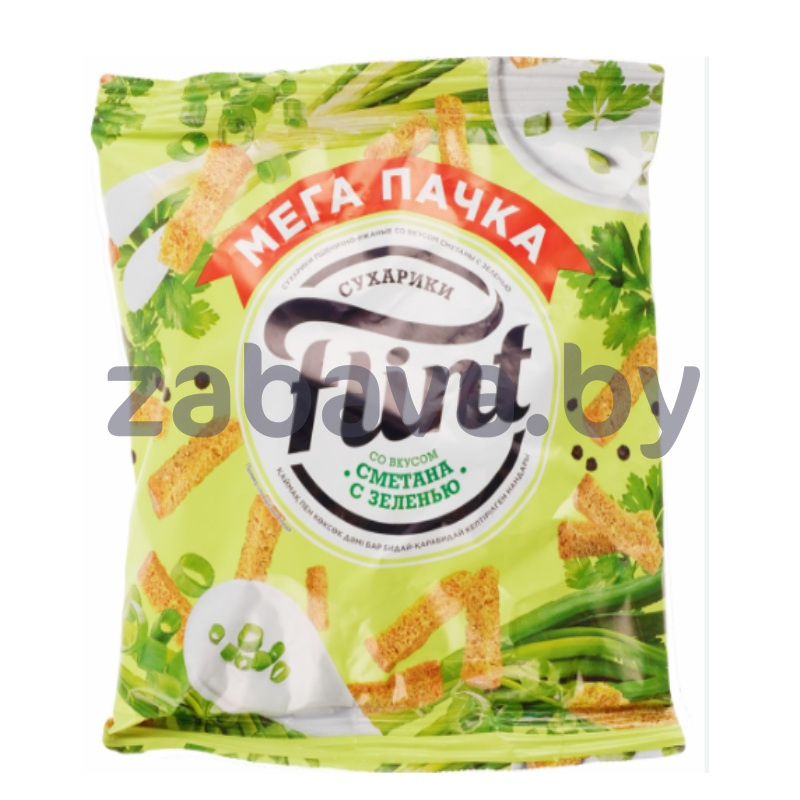 Сухарики Flint, сметана с зеленью, 100 г