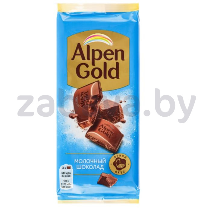 Шоколад Alpen Gold, 80 г, в ассорт.