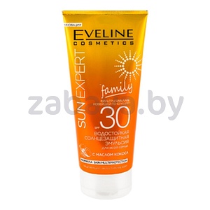 Эмульсия солнцезащ. водостойк. Eveline Sun Care 30 SPF, с маслом кокоса, 200 мл