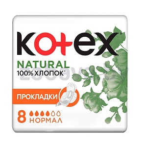 Прокладки ежедневные Kotex Natural Normal, нормал, 8 шт.