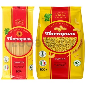 Макаронные изделия «Пастораль», рожки или спагетти, 900 г