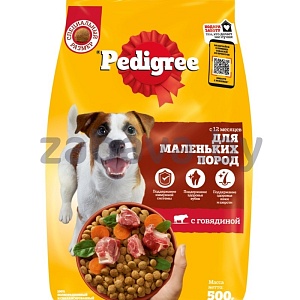Корм для собак Pedigree, говядина, 500 г