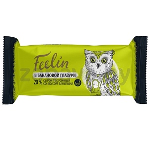 Сырок творожный Feelin в банановой глазури, 20%, 40 г