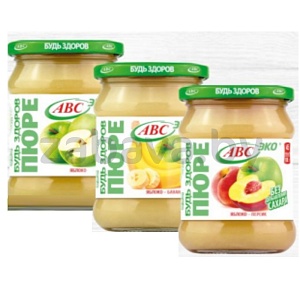 Пюре ABC «Будь здоров», 450 г, в ассорт.