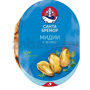 Мясо мидии чилийской в заливке «Санта Бремор», 180 г