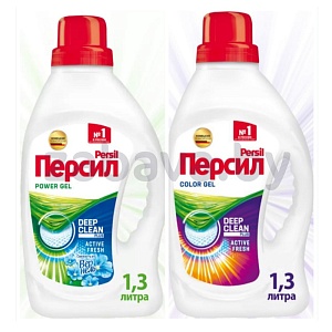Гель д/стирки «Персил», color или свежесть от «Вернель», 1300 мл