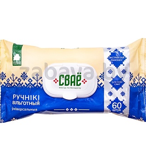 Полотенца влажные «Сваё», универс., 60 шт.