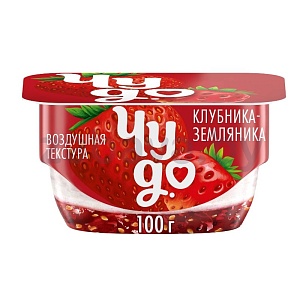 Десерт творожный «Чудо», клубника-земляника, 100 г